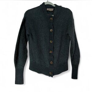 Everlane Dark Gray Alpaca Wool Mix Cardigan Sweater